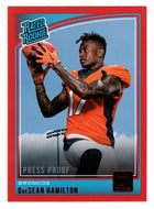 DaeSean Hamilton - Denver Broncos - Rated Rookie - Press Proof Red (NFL Football Card) 2018 Donruss # 338 Mint