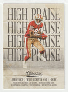 Jerry Rice - San Francisco 49ers - High Praise (NFL Football Card) 2018 Panini Classics # 4 Mint