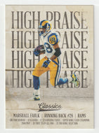 Marshall Faulk - St. Louis Rams - High Praise (NFL Football Card) 2018 Panini Classics # 12 Mint