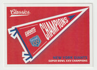 New York Giants - Team Pennants (NFL Football Card) 2018 Panini Classics # 6 Mint
