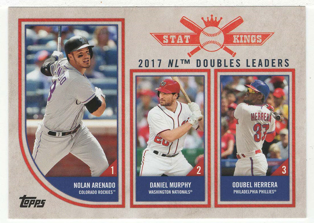 Odubel Herrera - Daniel Murphy - Nolan Arenado - Stat Kings (MLB Baseball Card) 2018 Topps Big League # 307 Mint