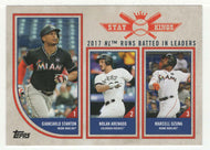 Nolan Arenado - Marcell Ozuna - Giancarlo Stanton - Stat Kings (MLB Baseball Card) 2018 Topps Big League # 309 Mint