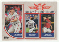 Robbie Ray - Max Scherzer - Jacob deGrom - Stat Kings (MLB Baseball Card) 2018 Topps Big League # 323 Mint