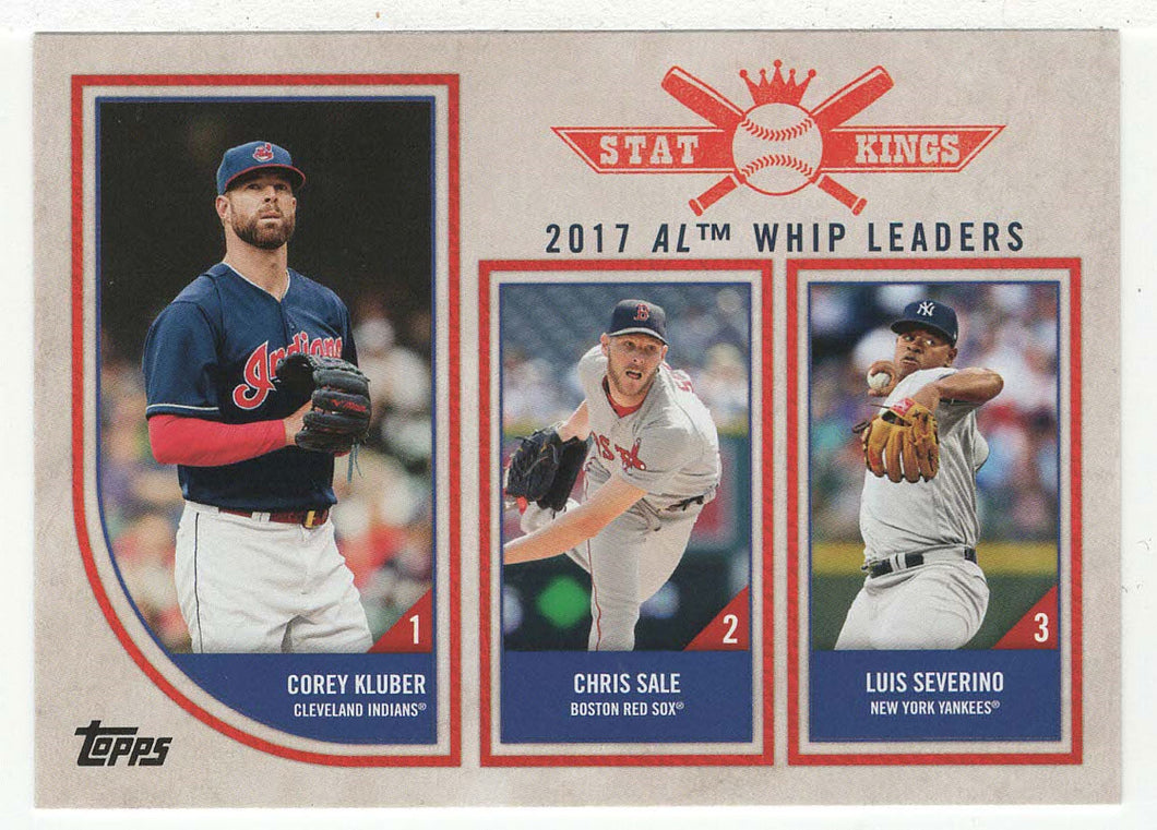 Luis Severino - Chris Sale - Corey Kluber - Stat Kings (MLB Baseball Card) 2018 Topps Big League # 330 Mint