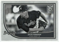 Julio Teheran 21/50 - Atlanta Braves - Black & White (MLB Baseball Card) 2018 Topps Big League # 119 Mint