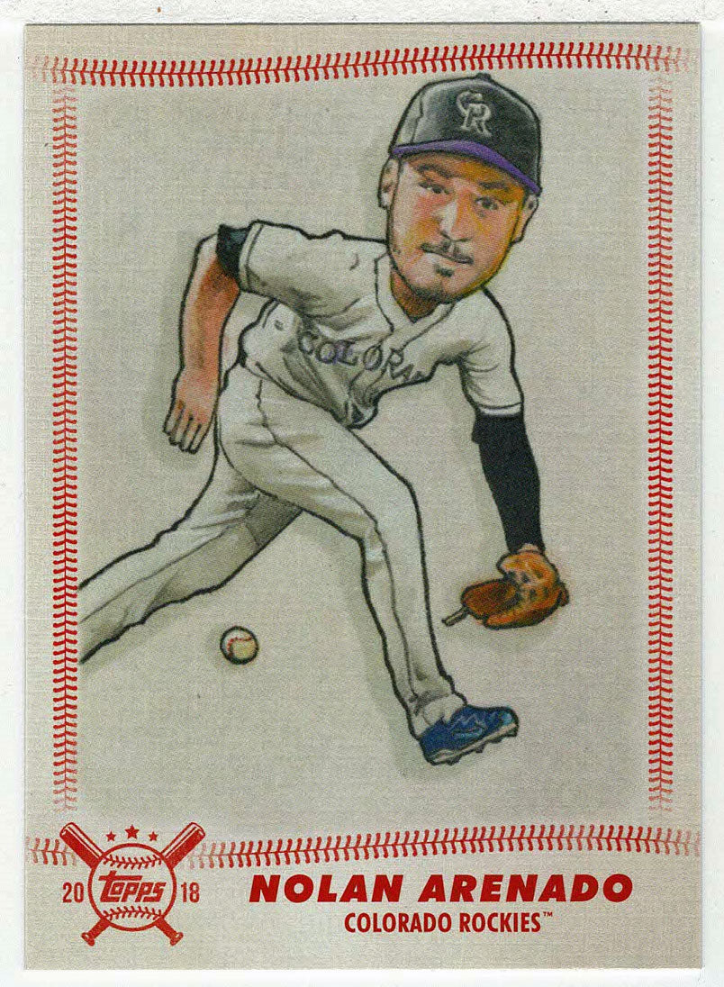 Nolan Arenado - Colorado Rockies - Star Caricature (MLB Baseball Card) 2018 Topps Big League # SCR-NA Mint