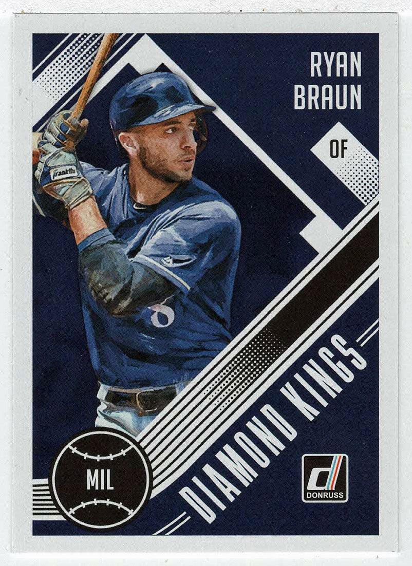 Ryan Braun - Milwaukee Brewers - Diamond Kings (MLB Baseball Card) 2018 Donruss # 16 Mint