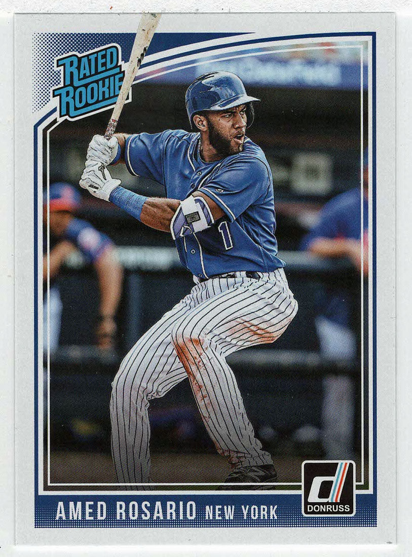 Amed Rosario RC - New York Mets - Rated Rookie (MLB Baseball Card) 2018 Donruss # 37 Mint