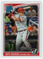 Rhys Hoskins RC - Philadelphia Phillies - Rated Rookie (MLB Baseball Card) 2018 Donruss # 38 Mint
