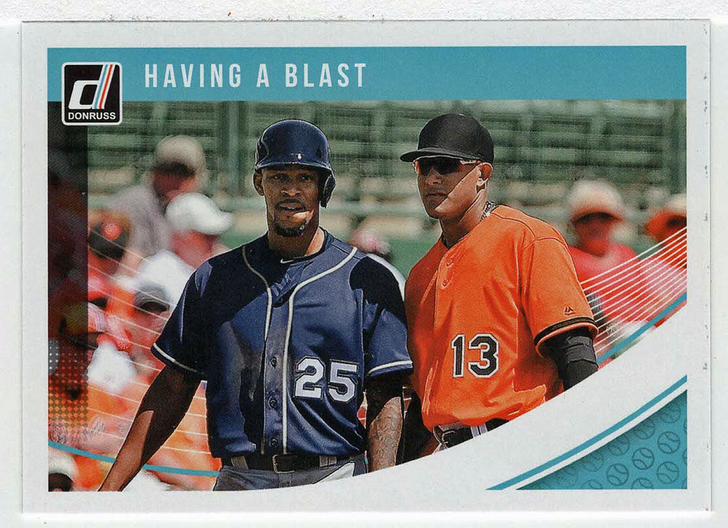 Manny Machado - Byron Buxton - Having a Blast (MLB Baseball Card) 2018 Donruss # 212 Mint