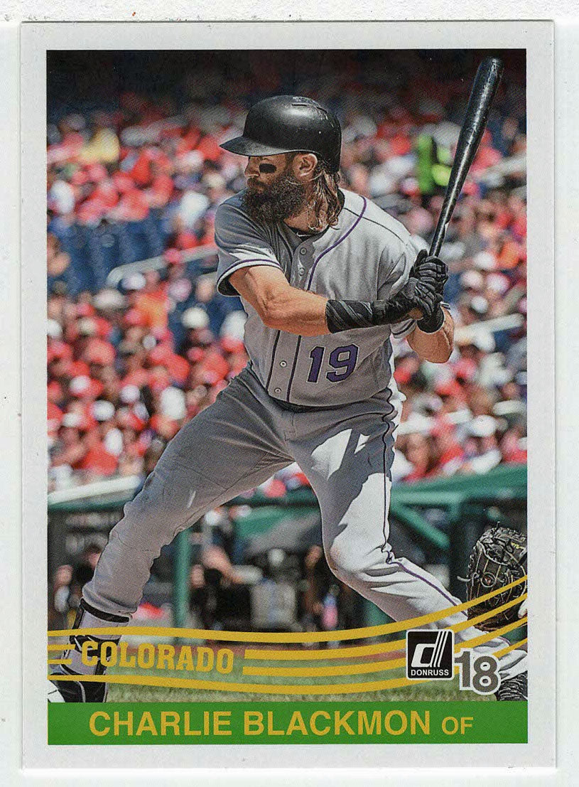 Charlie Blackmon - Colorado Rockies - Retro (MLB Baseball Card) 2018 Donruss # 235 Mint