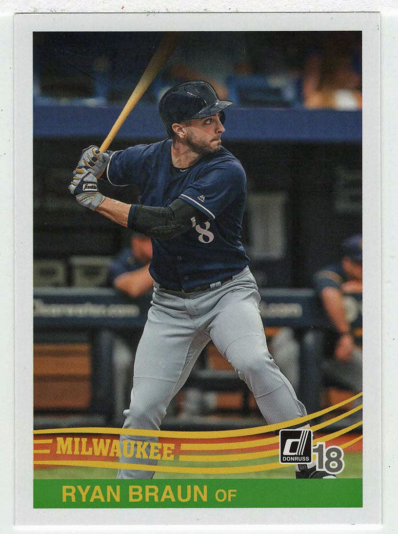 Ryan Braun - Milwaukee Brewers - Retro (MLB Baseball Card) 2018 Donruss # 247 Mint