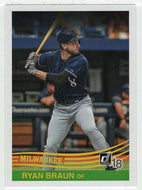 Ryan Braun - Milwaukee Brewers - Retro (MLB Baseball Card) 2018 Donruss # 247 Mint