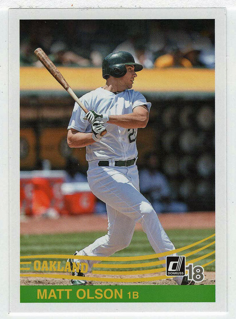 Matt Olson - Oakland Athletics - Retro (MLB Baseball Card) 2018 Donruss # 255 Mint