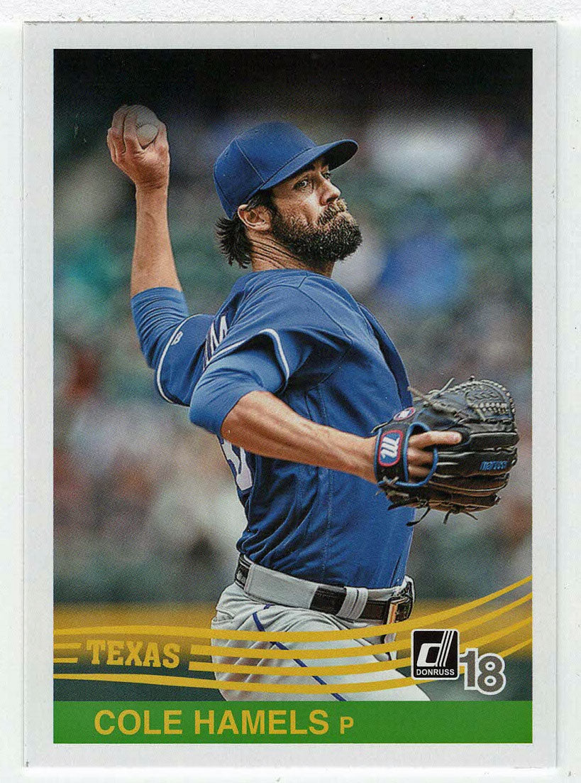 Cole Hamels - Texas Rangers - Retro (MLB Baseball Card) 2018 Donruss # 267 Mint