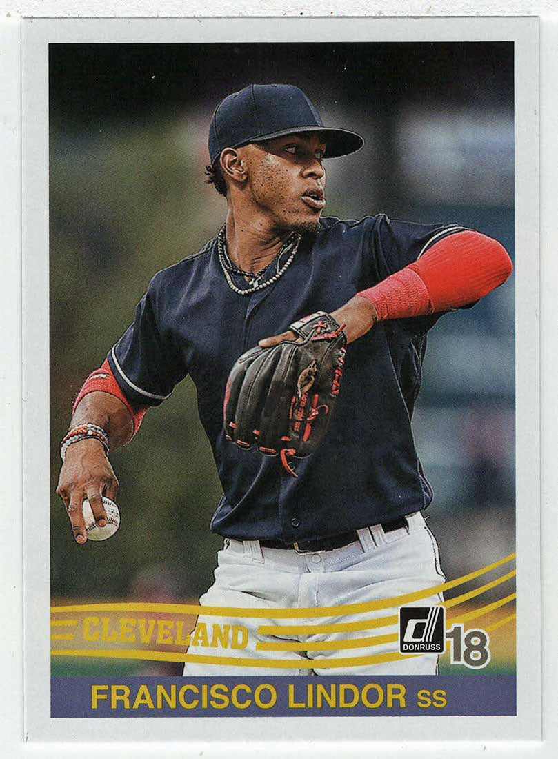 Francisco Lindor - Cleveland Indians - Variations (MLB Baseball Card) 2018 Donruss # 234 Mint