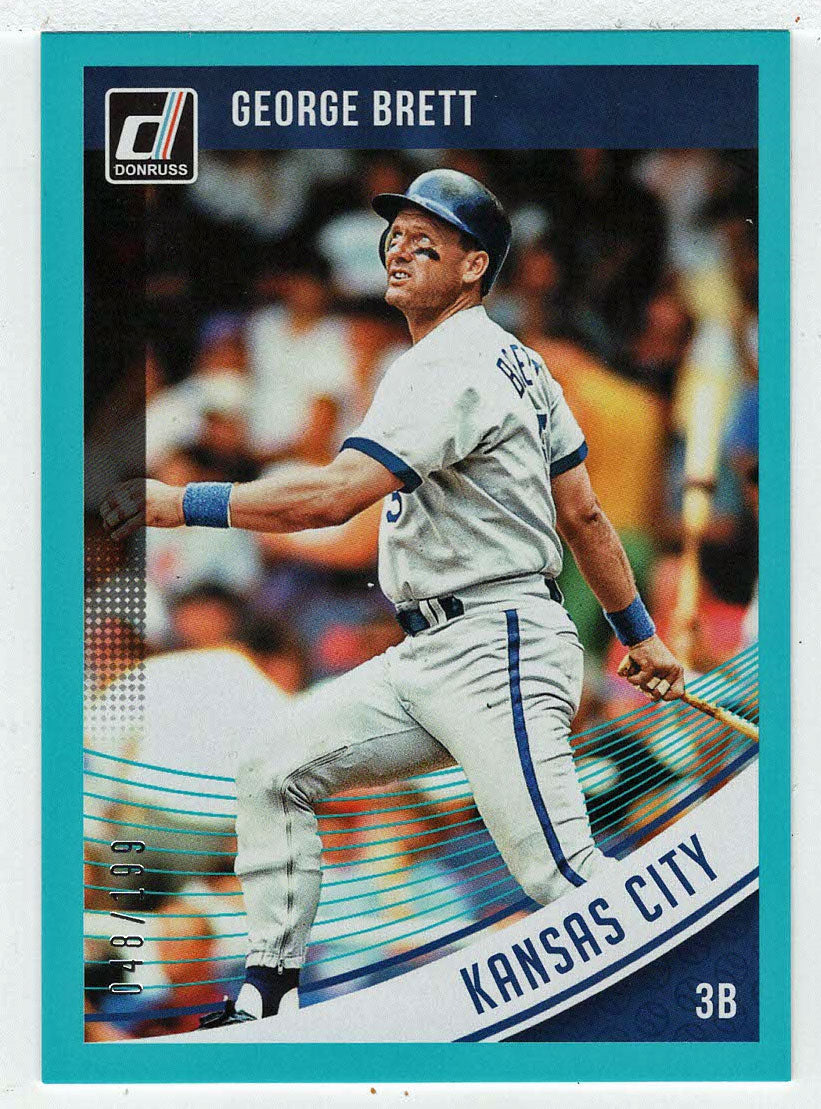George Brett 48/199 - Kansas City Royals - Variations Teal Border (MLB Baseball Card) 2018 Donruss # 120 Mint