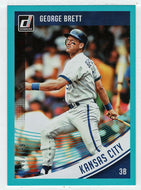 George Brett 48/199 - Kansas City Royals - Variations Teal Border (MLB Baseball Card) 2018 Donruss # 120 Mint