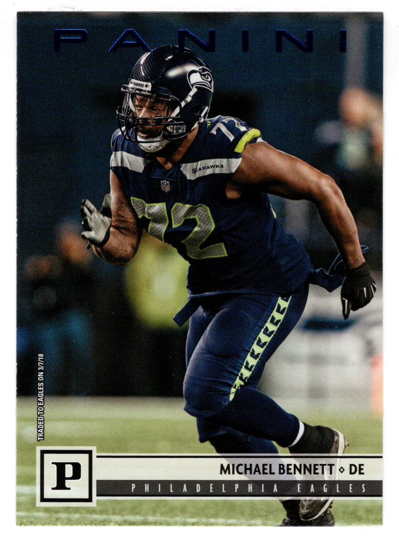 Michael Bennett - Philadelphia Eagles - Blue Knight (NFL Football Card) 2018 Panini # 242 Mint