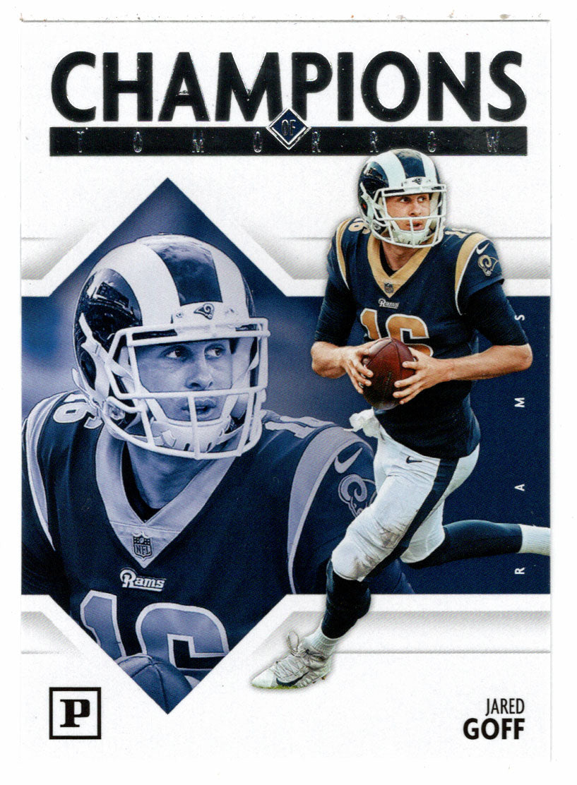 Jared Goff - Los Angeles Rams - Champions of Tomorrow (NFL Football Card) 2018 Panini # 10 Mint