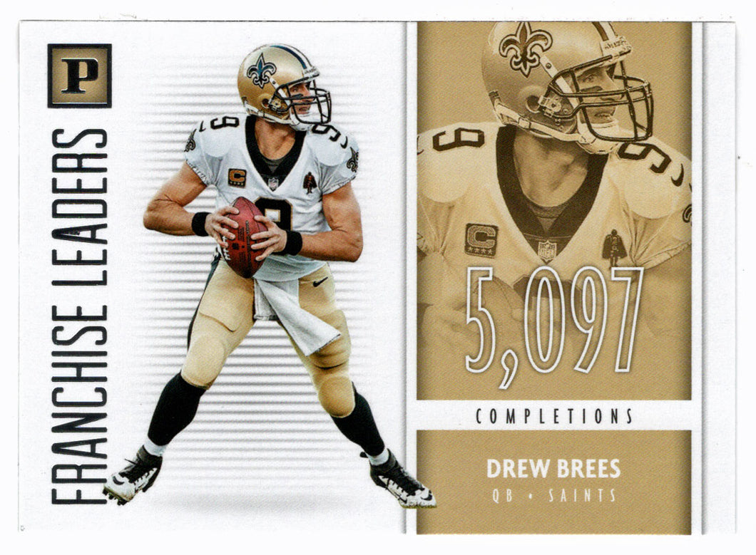 Drew Brees - New Orleans Saints - Franchise Leaders (NFL Football Card) 2018 Panini # FL-DB Mint