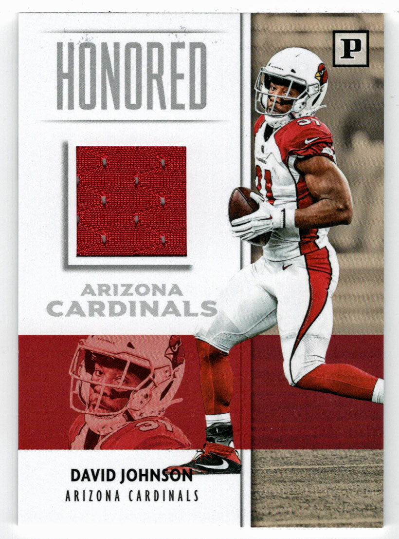 David Johnson - Arizona Cardinals - Honored Swatches Jersey (NFL Football Card) 2018 Panini # 13 Mint