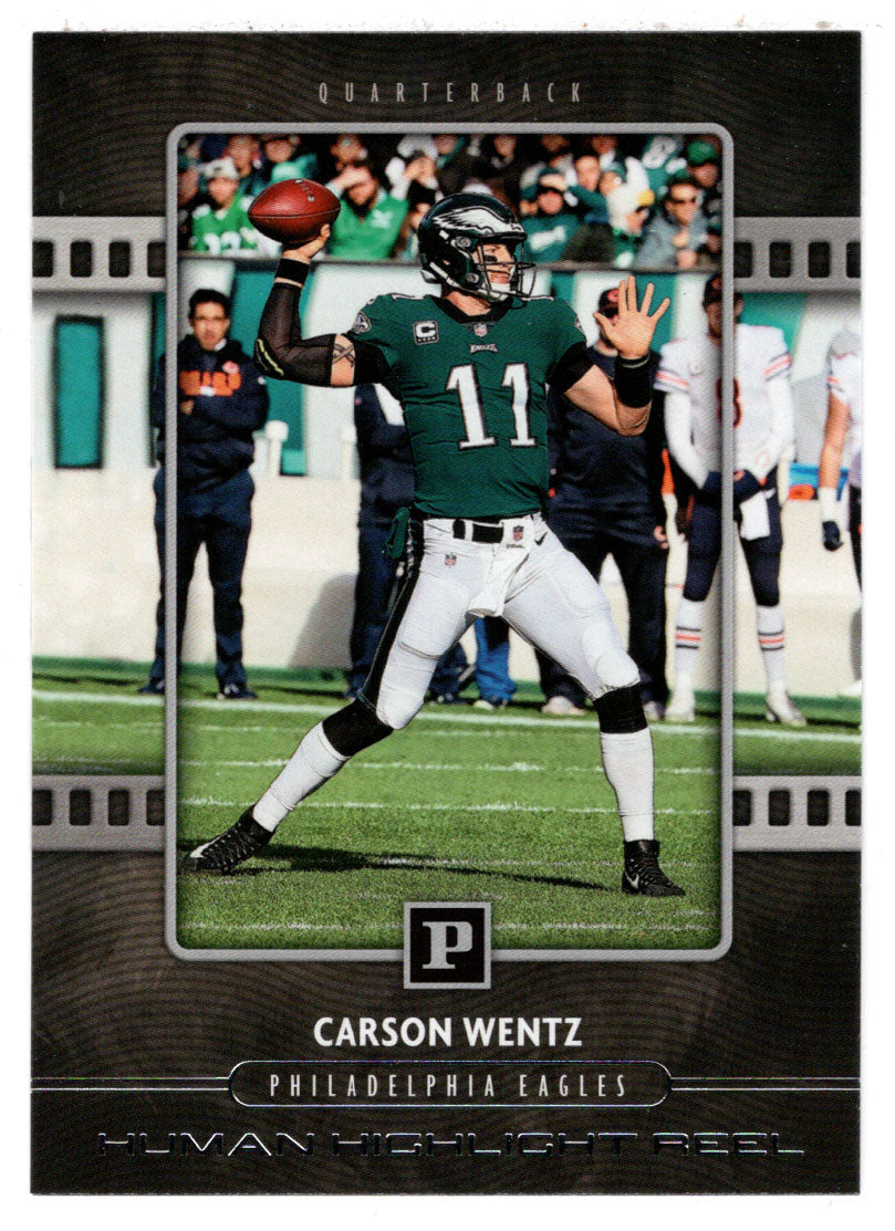 Carson Wentz - Philadelphia Eagles - Human Highlight Reel (NFL Football Card) 2018 Panini # 20 Mint