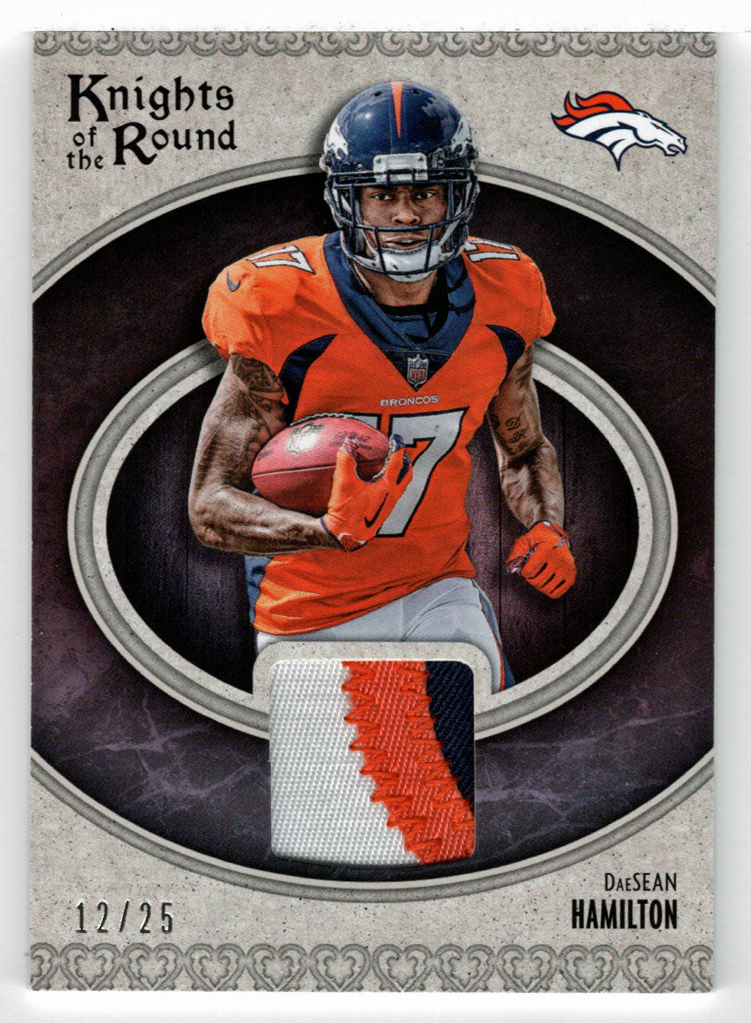 DaeSean Hamilton - Denver Broncos - Knights of the Round Rookie Memorabilia - Jersey (NFL Football Card) 2018 Panini # KR-DH Mint
