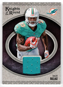 Kalen Ballage - Miami Dolphins - Knights of the Round Rookie Memorabilia - Jersey (NFL Football Card) 2018 Panini # KR-KB Mint