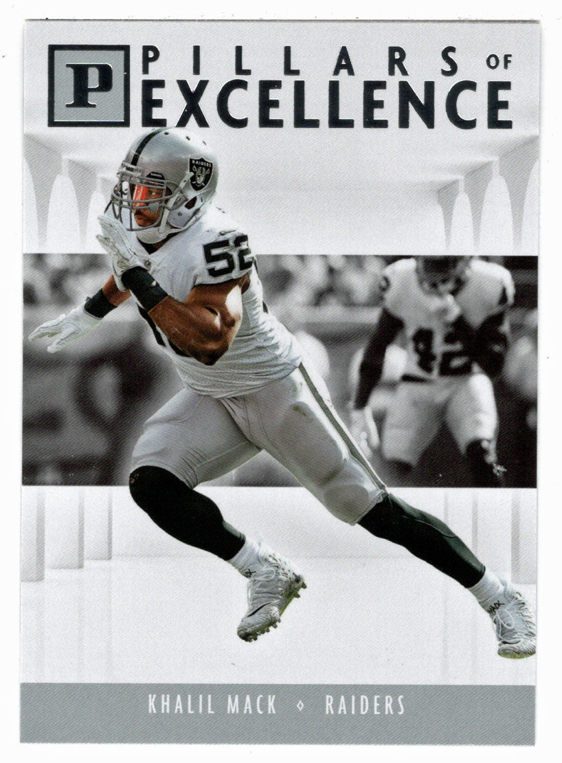 Khalil Mack - Oakland Raiders - Pillars of Excellence (NFL Football Card) 2018 Panini # PI-KM Mint