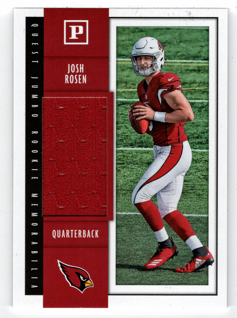Josh Rosen - Arizona Cardinals - Quest Jumbo Rookie Memorabilia Jersey (NFL Football Card) 2018 Panini # QJ-JR Mint
