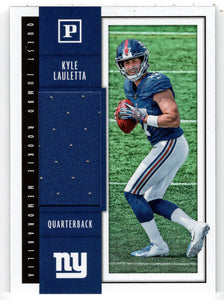 Kyle Lauletta - New York Giants - Quest Jumbo Rookie Memorabilia Jersey (NFL Football Card) 2018 Panini # QJ-KL Mint