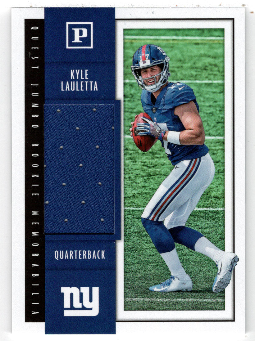 Kyle Lauletta - New York Giants - Quest Jumbo Rookie Memorabilia Jersey (NFL Football Card) 2018 Panini # QJ-KL Mint