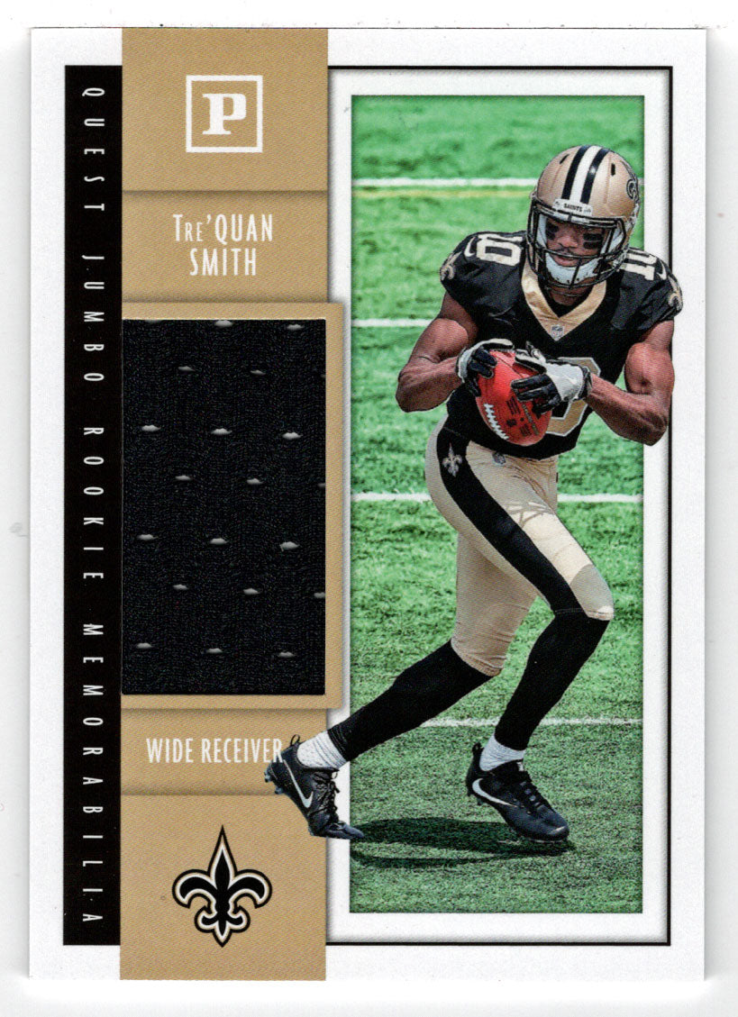 Tre'Quan Smith - New Orleans Saints - Quest Jumbo Rookie Memorabilia Jersey (NFL Football Card) 2018 Panini # QJ-TS Mint