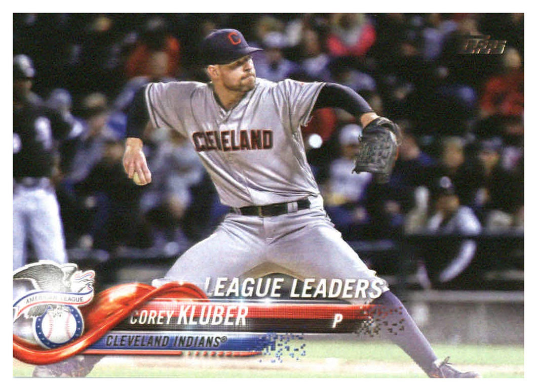 Corey Kluber - Cleveland Indians - League Leaders (MLB Baseball Card) 2018 Topps # 37 Mint
