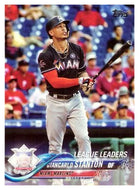 Giancarlo Stanton - Miami Marlins - League Leaders (MLB Baseball Card) 2018 Topps # 45 Mint