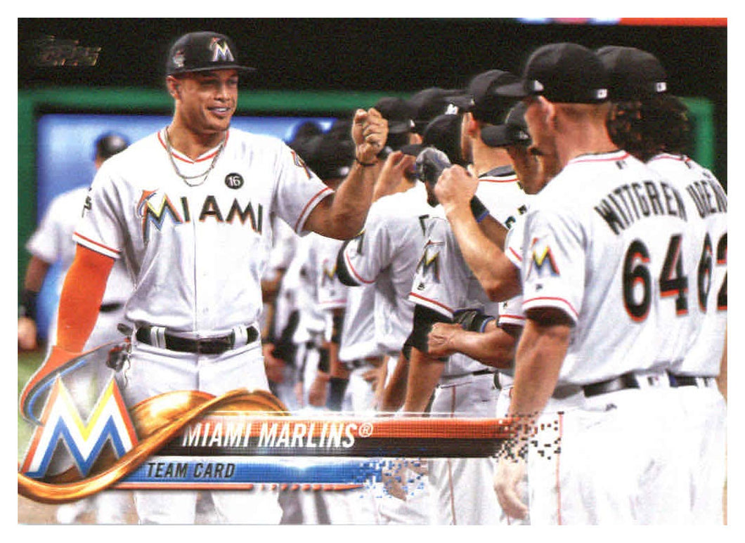 Miami Marlins Team Card (MLB Baseball Card) 2018 Topps # 73 Mint