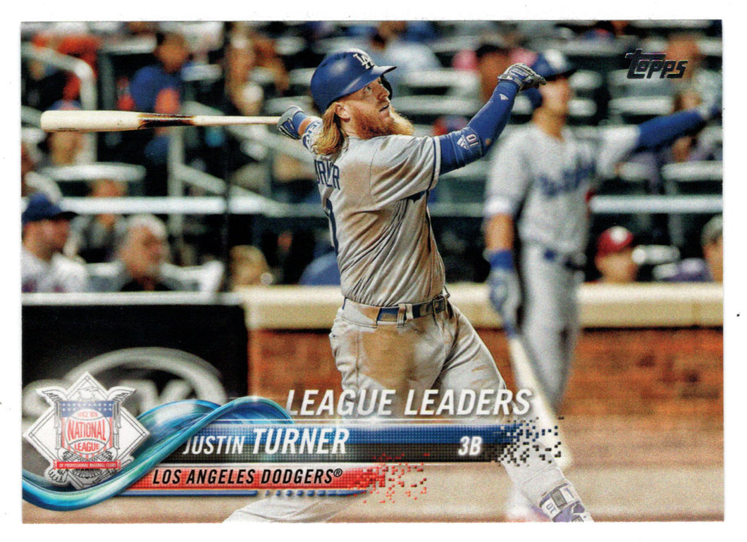 Justin Turner - Los Angeles Dodgers - League Leaders (MLB Baseball Card) 2018 Topps # 108 Mint