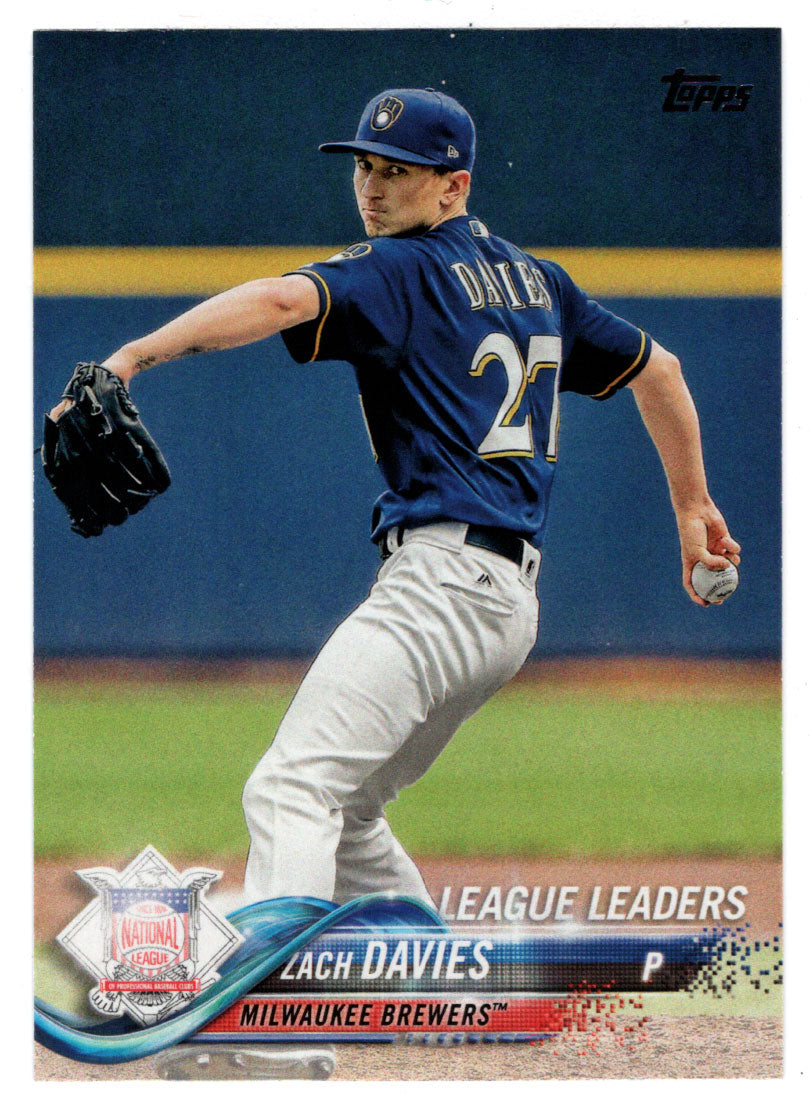 Zach Davies - Milwaukee Brewers - League Leaders (MLB Baseball Card) 2018 Topps # 139 Mint