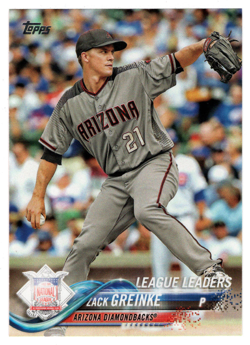 Zack Greinke - Arizona Diamondbacks - League Leaders (MLB Baseball Card) 2018 Topps # 146 Mint