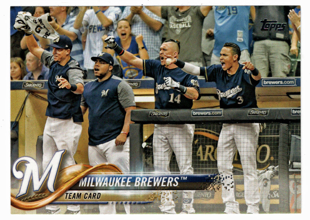 Milwaukee Brewers Team Card (MLB Baseball Card) 2018 Topps # 156 Mint