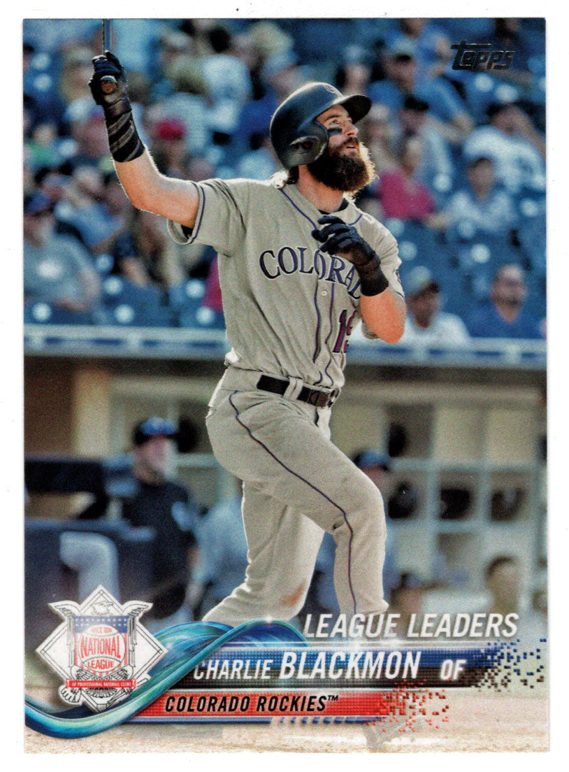 Charlie Blackmon - Colorado Rockies - League Leaders (MLB Baseball Card) 2018 Topps # 273 Mint