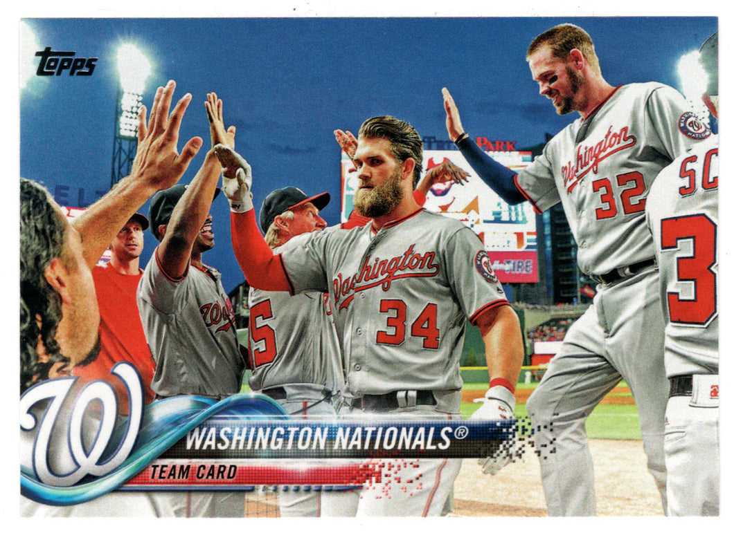Washington Nationals Team Card (MLB Baseball Card) 2018 Topps # 349 Mint