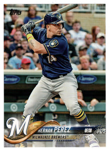Hernan Perez - Milwaukee Brewers (MLB Baseball Card) 2018 Topps # 455 Mint