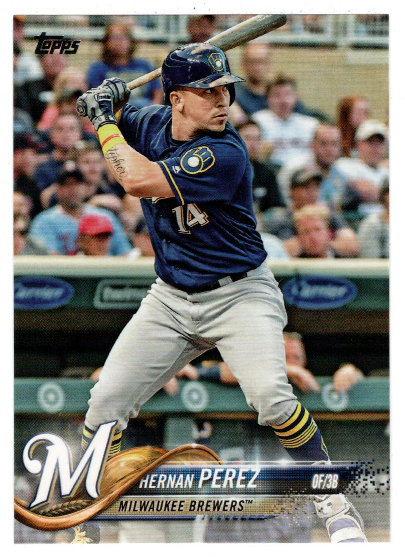 Hernan Perez - Milwaukee Brewers (MLB Baseball Card) 2018 Topps # 455 Mint