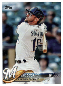 Eric Sogard - Milwaukee Brewers (MLB Baseball Card) 2018 Topps # 666 Mint