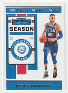 Ben Simmons - Philadelphia 76ers (NBA Basketball Card) 2019-20 Panini Contenders # 9 Mint