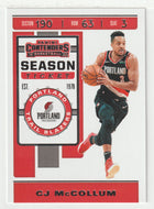 CJ McCollum - Portland Trail Blazers (NBA Basketball Card) 2019-20 Panini Contenders # 17 Mint