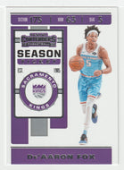 De'Aaron Fox - Sacramento Kings (NBA Basketball Card) 2019-20 Panini Contenders # 22 Mint