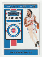 Derrick Rose - Detroit Pistons (NBA Basketball Card) 2019-20 Panini Contenders # 28 Mint